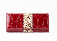 HASSION new women key holder Shining leather key holders Red keyholders for women