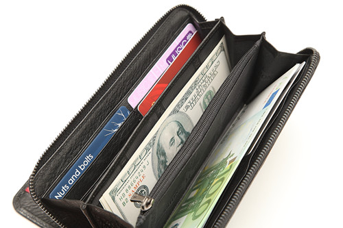 HASSION LEATHER CLUTCH PURSE