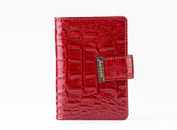 HASSION newest and classic red crocodile leather card cases HASSION newest and classic red crocodile leather card cases