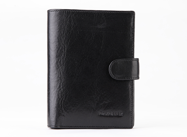 Dr.koffer vegetable leather wallet with clasp and emboss logo Dr.koffer vegetable leather wallet with clasp and emboss logo