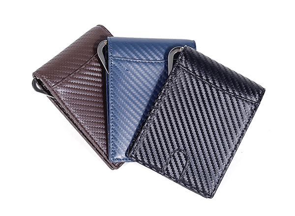 Carbonfiber business card case check clips