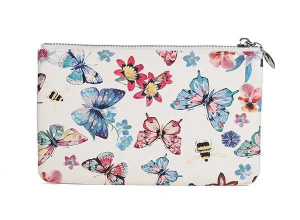 PU Printed Zipper Small Coin Wallet