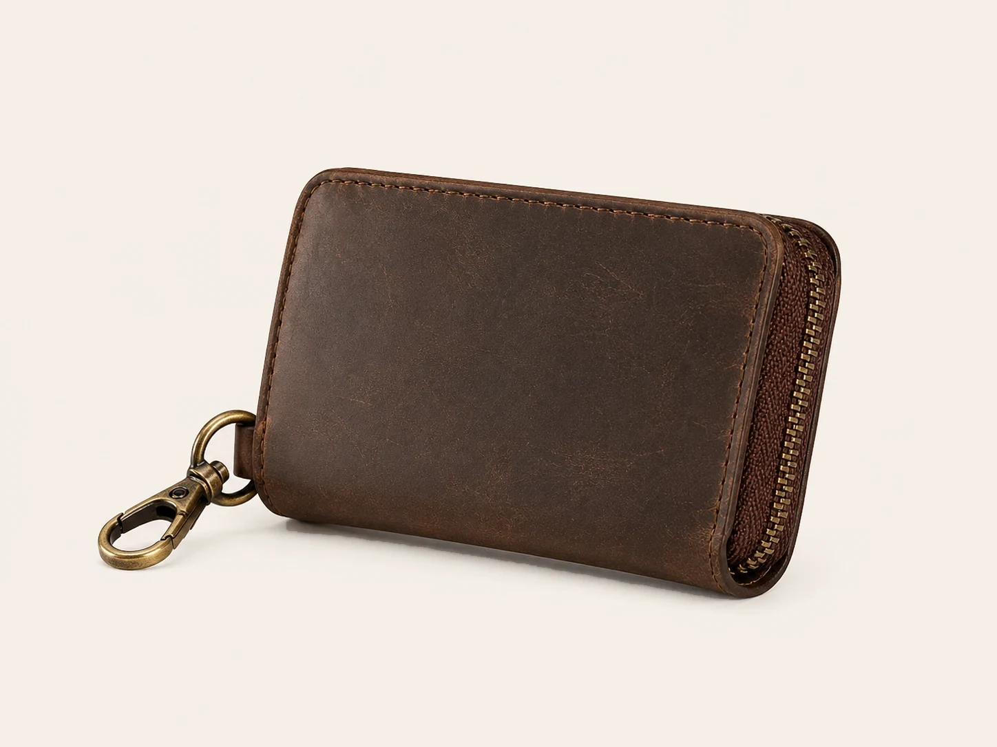 Black leather key holder for OEM accessory development