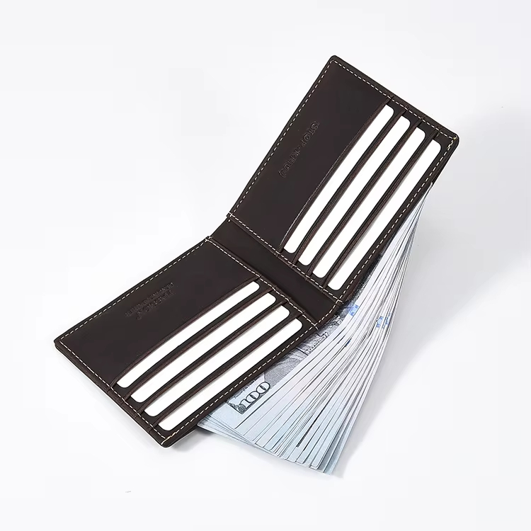 Slim wallet card slot layout reference