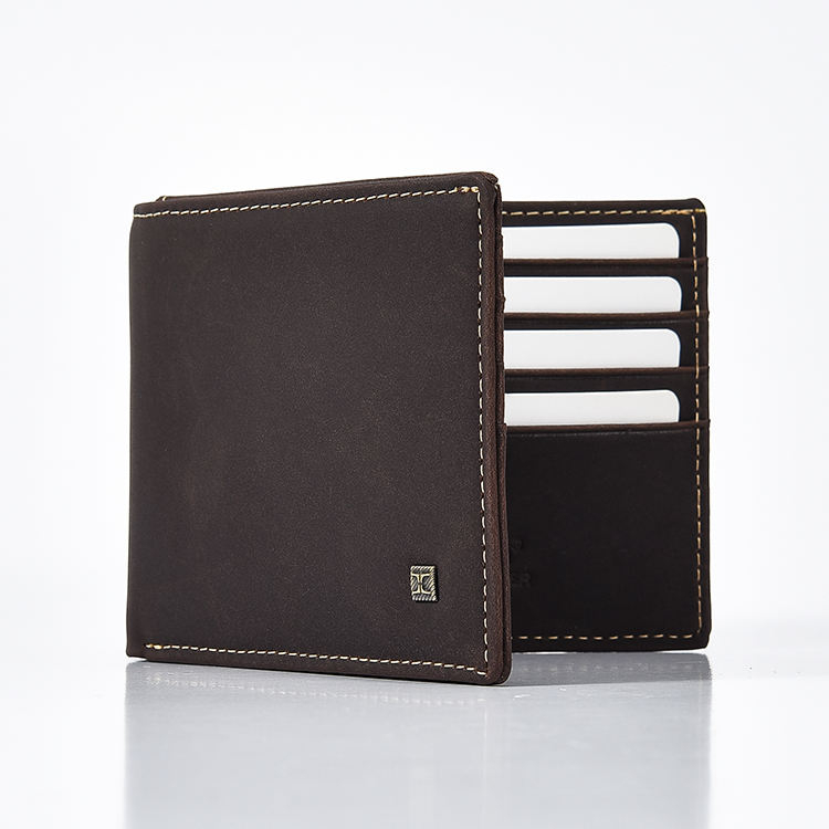 Slim men's wallet front and back reference for OEM development