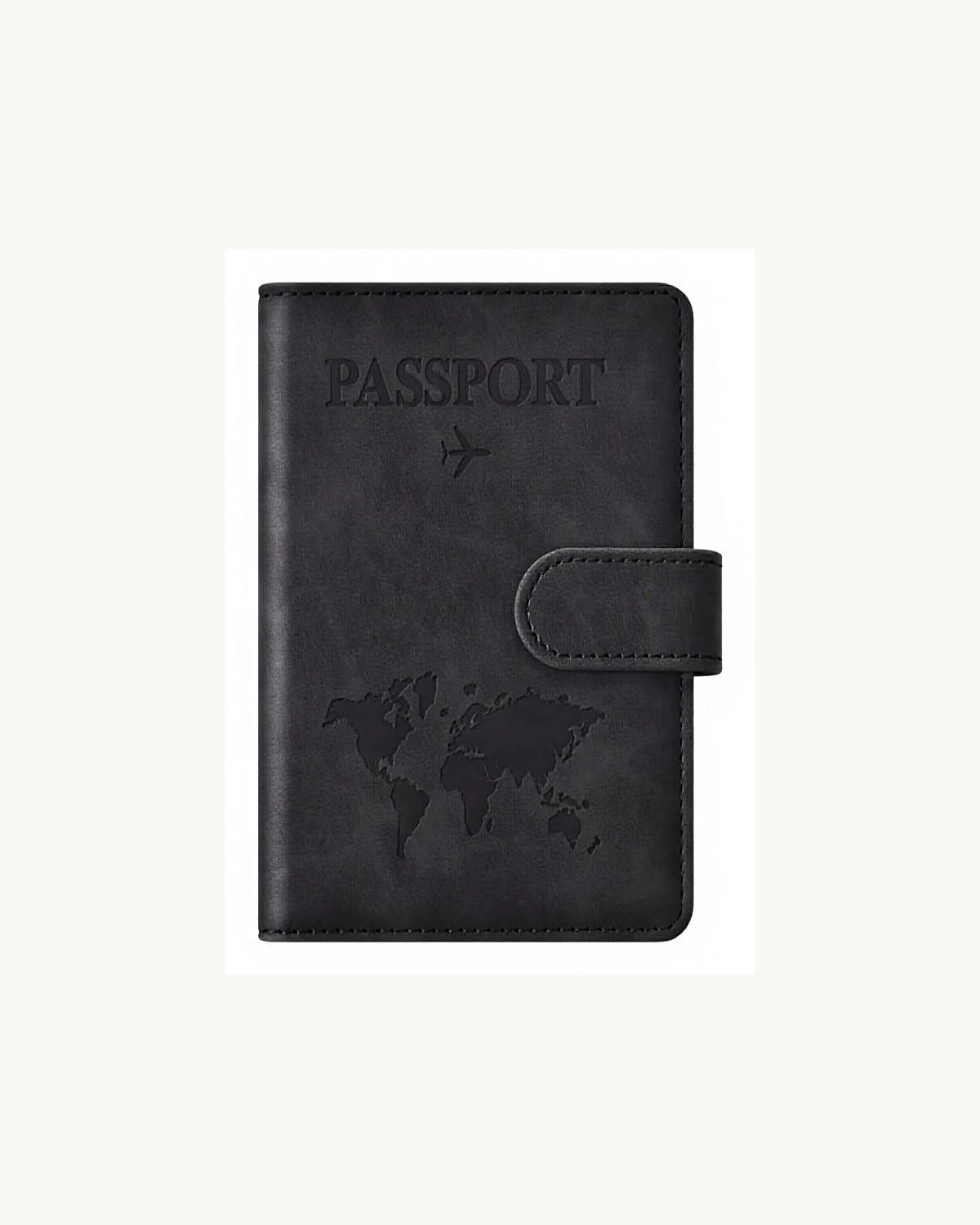 Black embossed passport cover