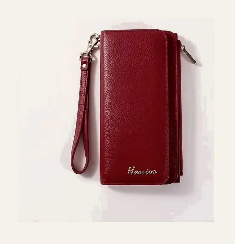 Red wristlet women's wallet