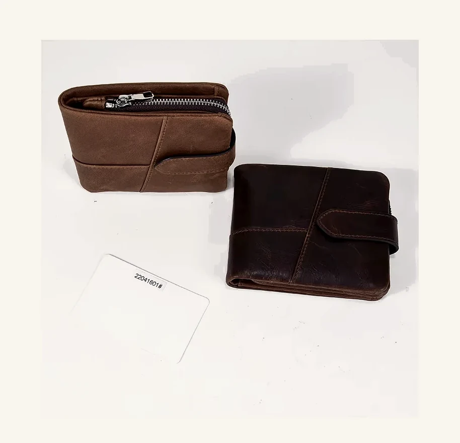Brown women's wallet set in neutral leather colors