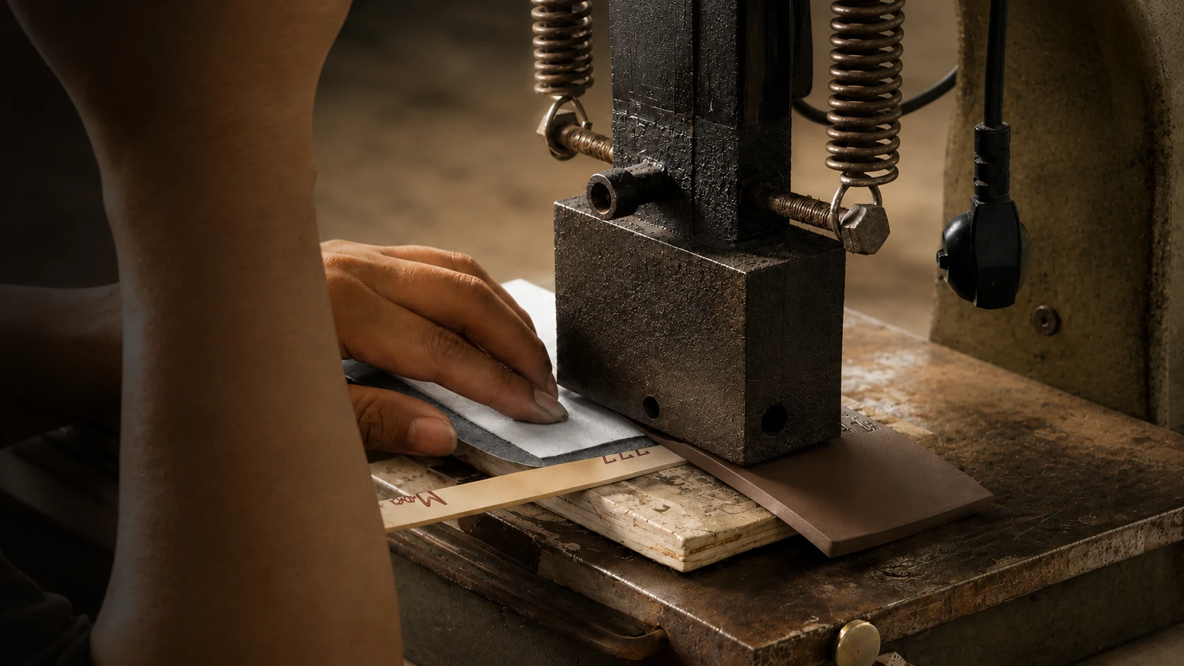 Leather goods logo customization process